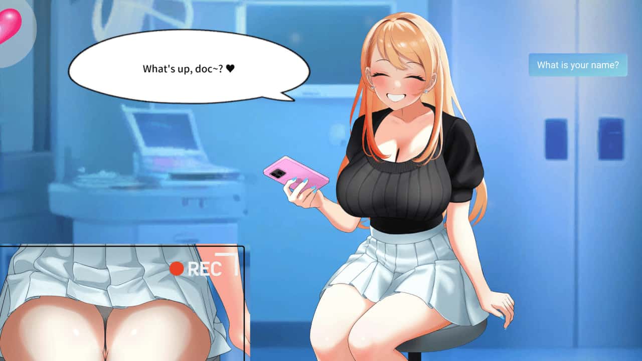 与金发大学辣妹的心跳体检！Health Check with the Blonde College Babe!背景